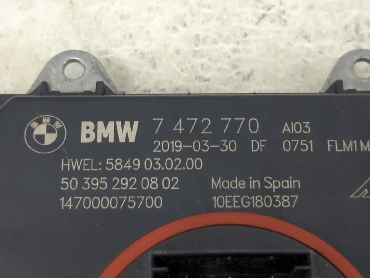 2019 Bmw X3 Headlight Ballast Head Light - Oemusedautoparts1.com