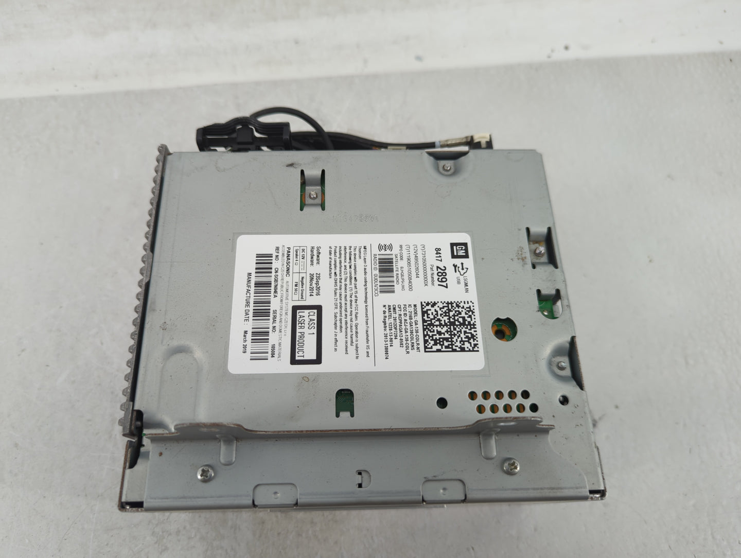 2016-2019 Buick Cascada Radio AM FM Cd Player Receiver Replacement P/N:84172897 Fits Fits 2015 2016 2017 2019 OEM Used Auto 
