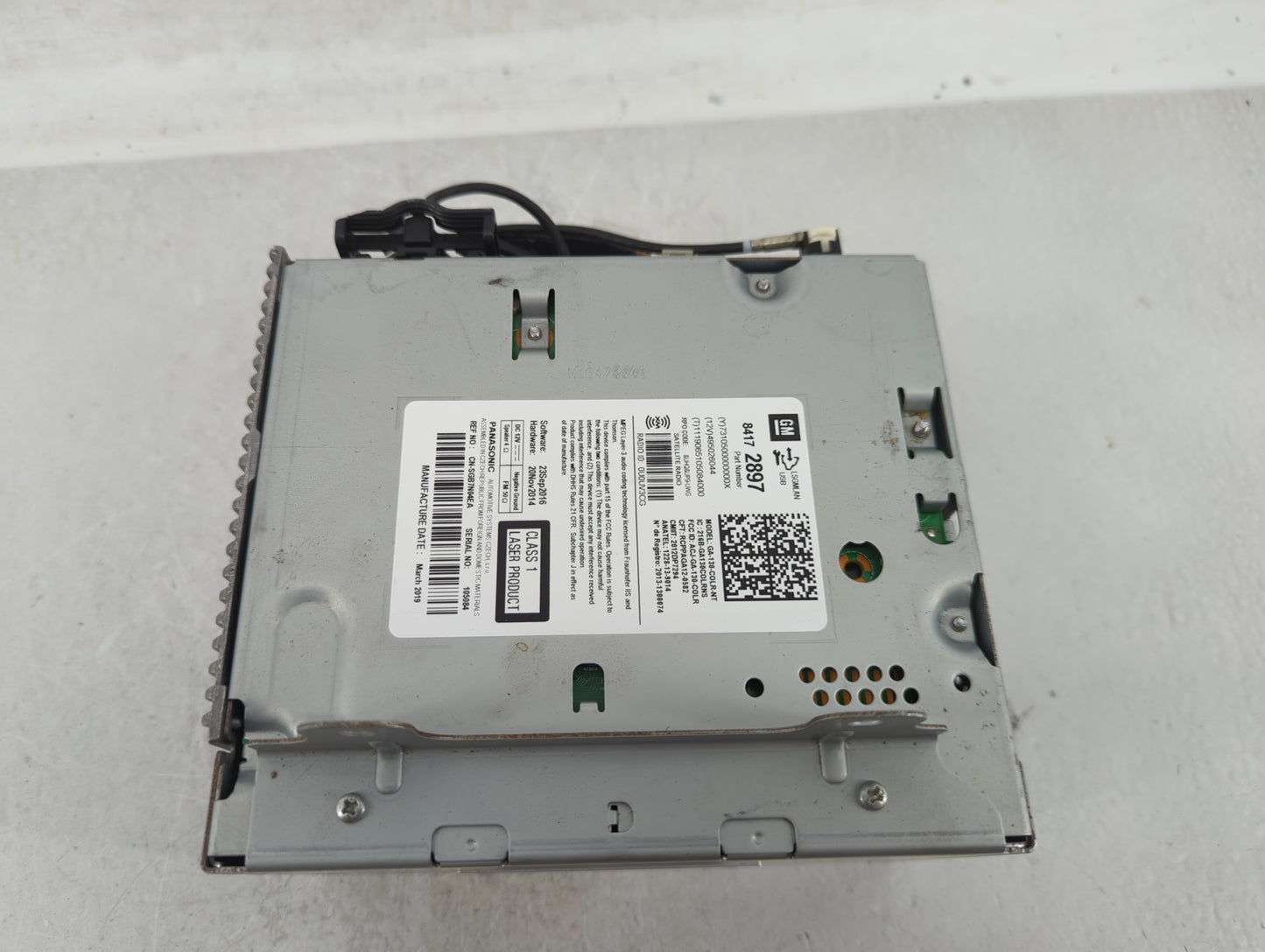 2016-2019 Buick Cascada Radio AM FM Cd Player Receiver Replacement P/N:84172897 Fits Fits 2015 2016 2017 2019 OEM Used Auto 