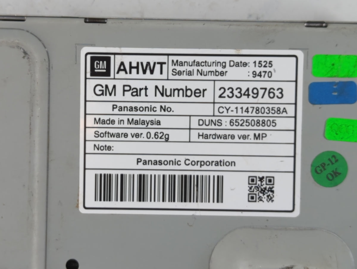 2016-2019 Buick Cascada Information Radio Display Screen - Oemusedautoparts1.com