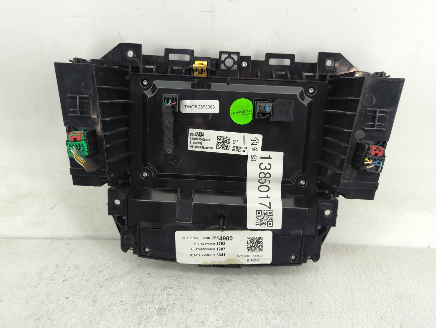 2018-2019 Buick Enclave Radio AM FM Cd Player Receiver Replacement P/N:84402434 Fits Fits 2018 2019 OEM Used Auto Parts - Oe