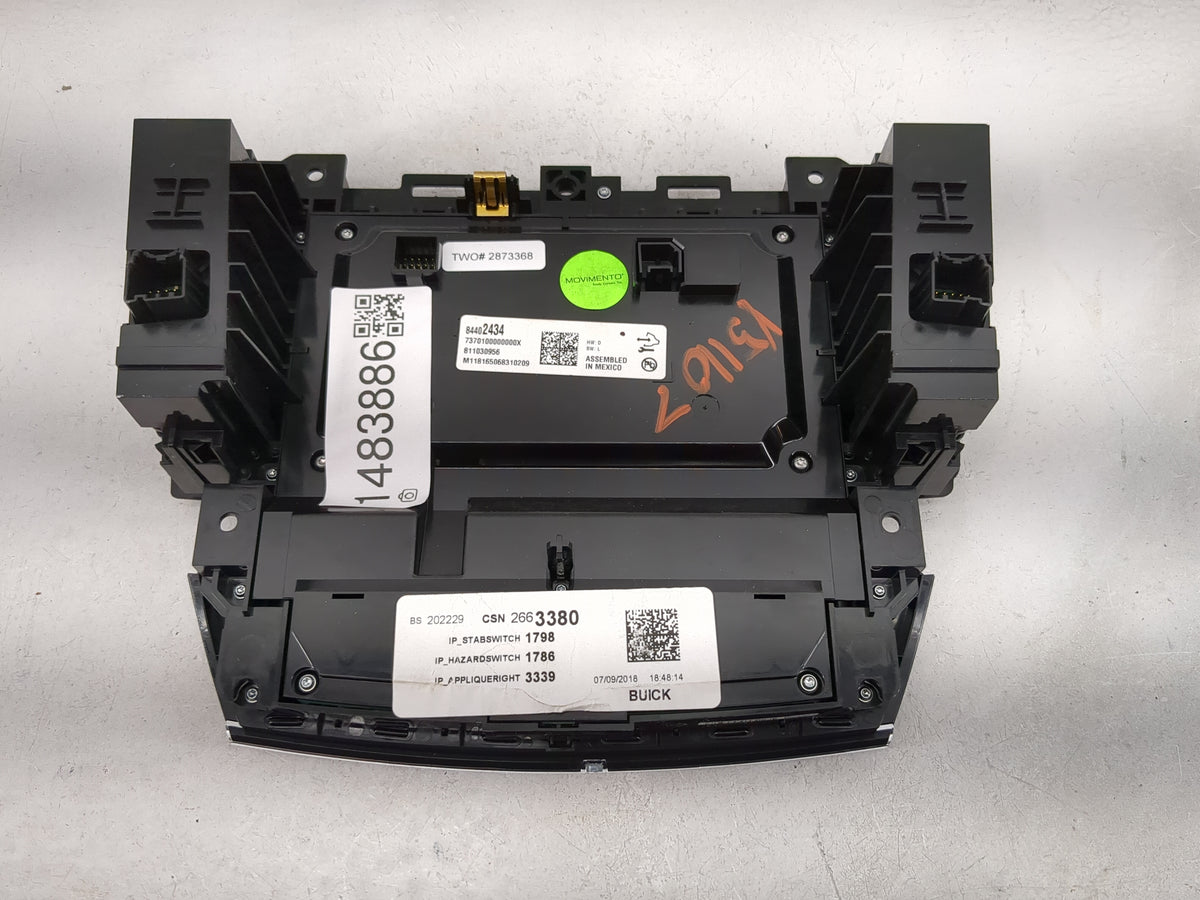 2018-2019 Buick Enclave Radio Control Panel 1483886 - Oemusedautoparts1.com