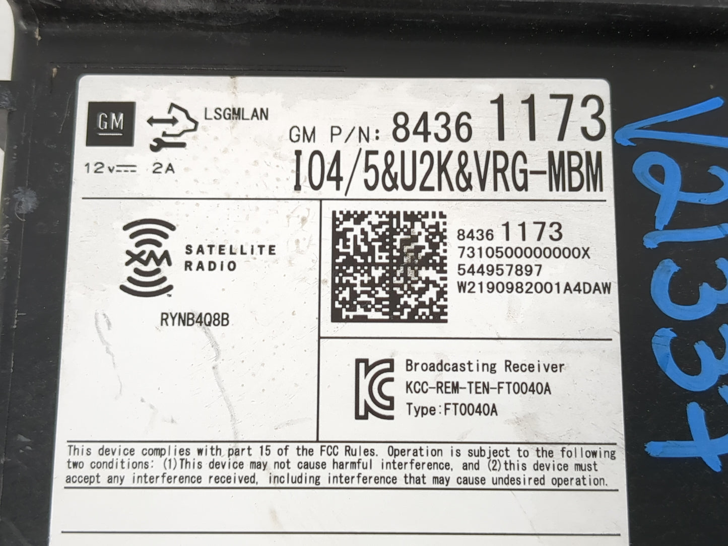 2018-2021 Buick Encore Radio AM FM Cd Player Receiver Replacement P/N:84361173 Fits Fits 2018 2019 2020 2021 OEM Used Auto P