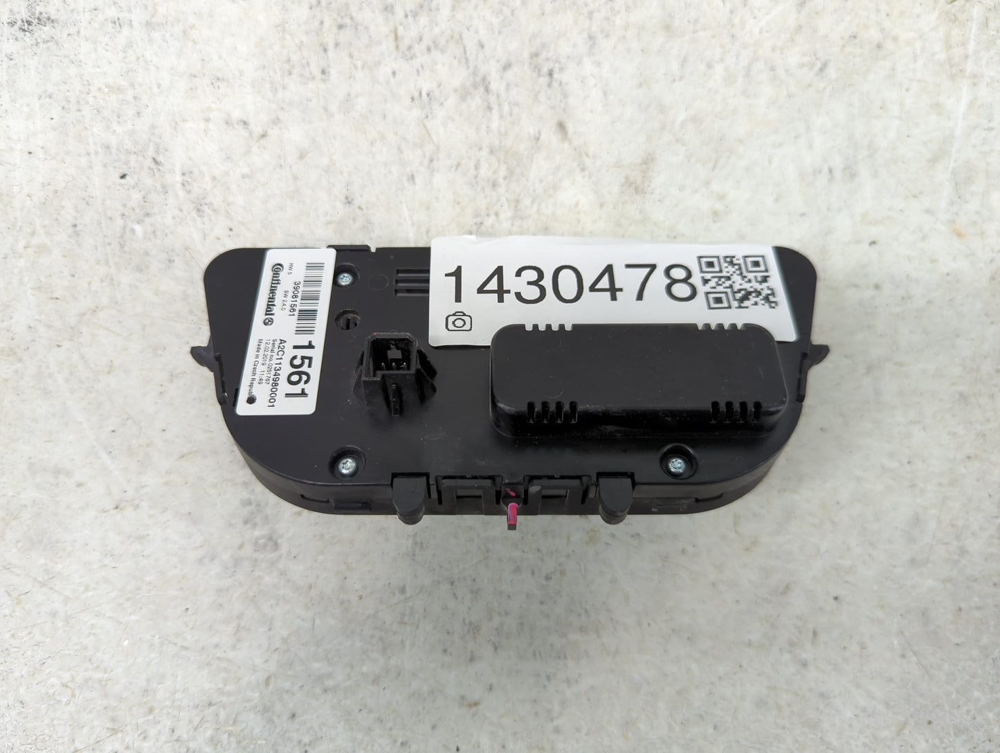 2019 Buick Encore Climate Control Module Temperature AC/Heater Replacement P/N:A2C11349800-01 39081561 Fits OEM Used Auto Pa