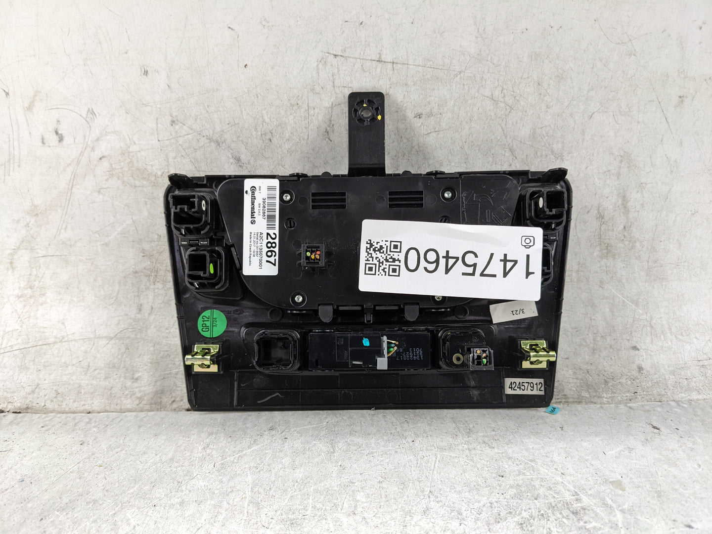 2017-2020 Buick Encore Climate Control Module Temperature AC/Heater Replacement P/N:39082867 A2C1135070001 Fits OEM Used Aut