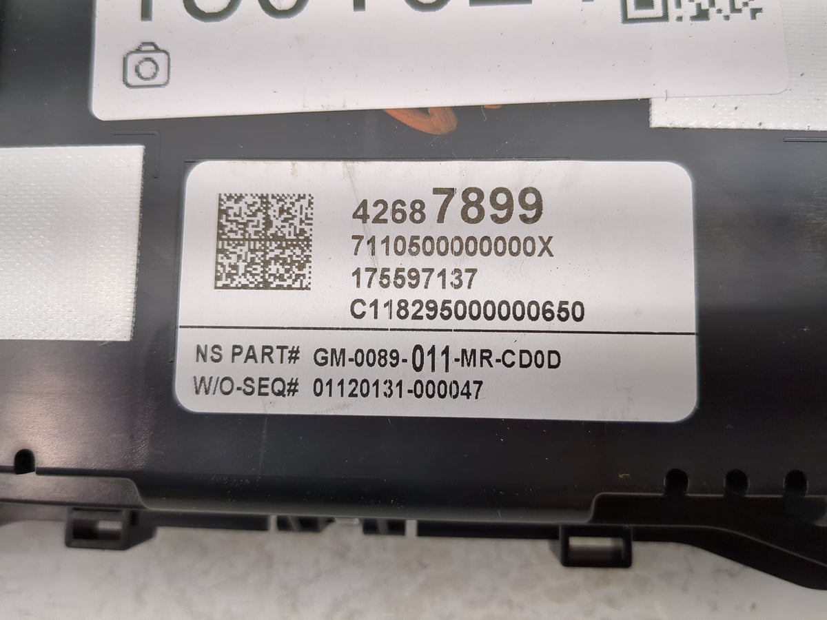 2019-2021 Buick Encore Instrument Cluster Speedometer Gauges P/N:42687899 GM-0089-011-MR-CD0D Miles: Fits Fits 2019 2020 202