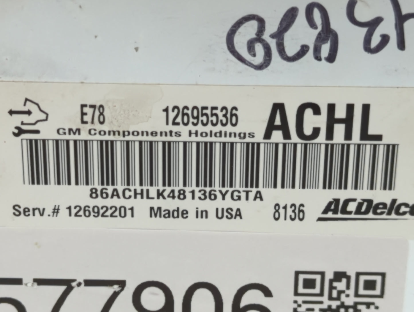 2017-2021 Buick Encore PCM Engine Control Computer ECU ECM PCU OEM P/N:12695536 Fits Fits 2017 2018 2019 2020 2021 OEM Used 