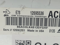 2017-2021 Buick Encore PCM Engine Control Computer ECU ECM PCU OEM P/N:12695536 Fits Fits 2017 2018 2019 2020 2021 OEM Used 