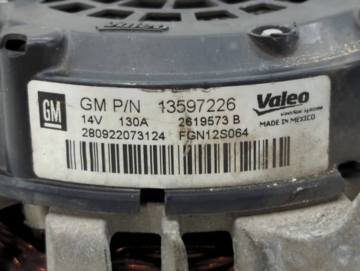 2013-2021 Buick Encore Alternator Replacement Generator Charging Assembly Engine OEM P/N:13597226 Fits OEM Used Auto Parts -