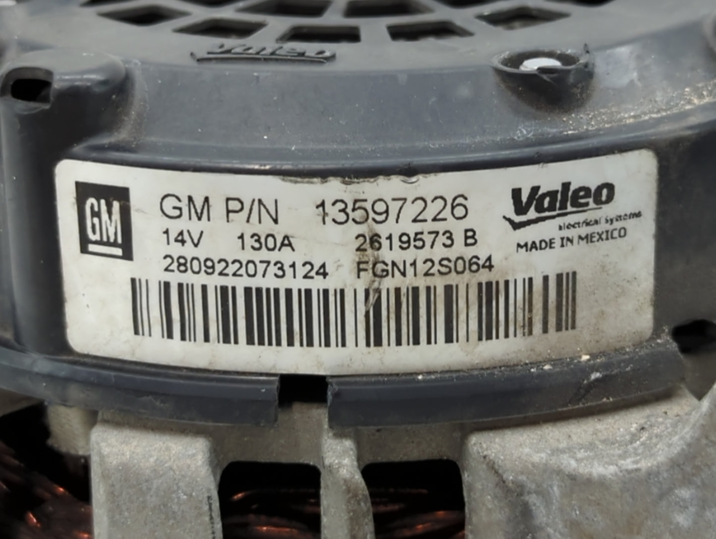 2013-2021 Buick Encore Alternator Replacement Generator Charging Assembly Engine OEM P/N:13597226 Fits OEM Used Auto Parts -