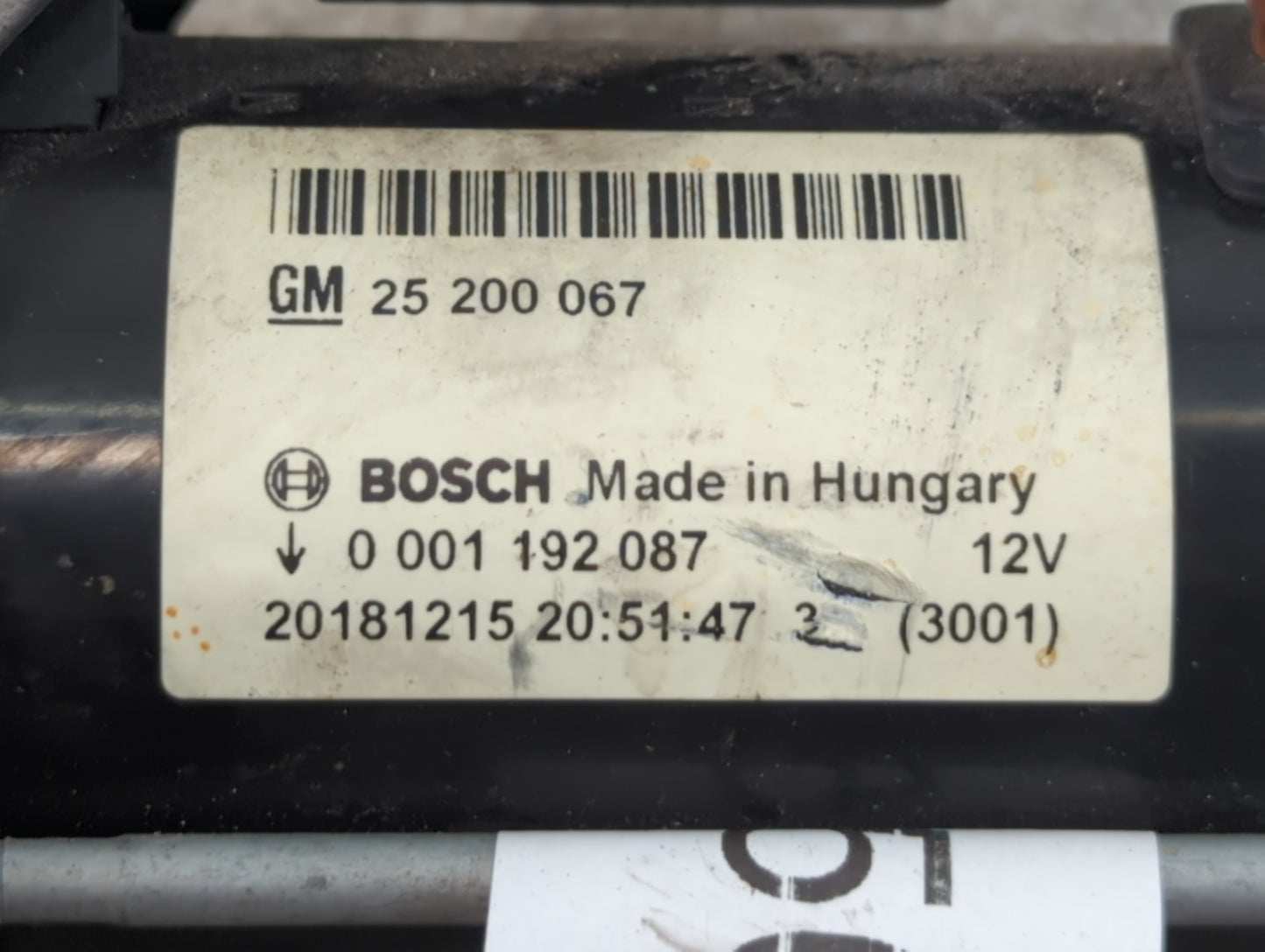 2014-2021 Buick Encore Car Starter Motor Solenoid OEM P/N:0 001 192 087 25 200 067 Fits OEM Used Auto Parts - Oemusedautopar