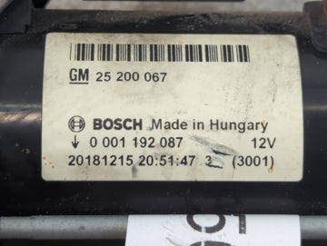 2014-2021 Buick Encore Car Starter Motor Solenoid OEM P/N:0 001 192 087 25 200 067 Fits OEM Used Auto Parts