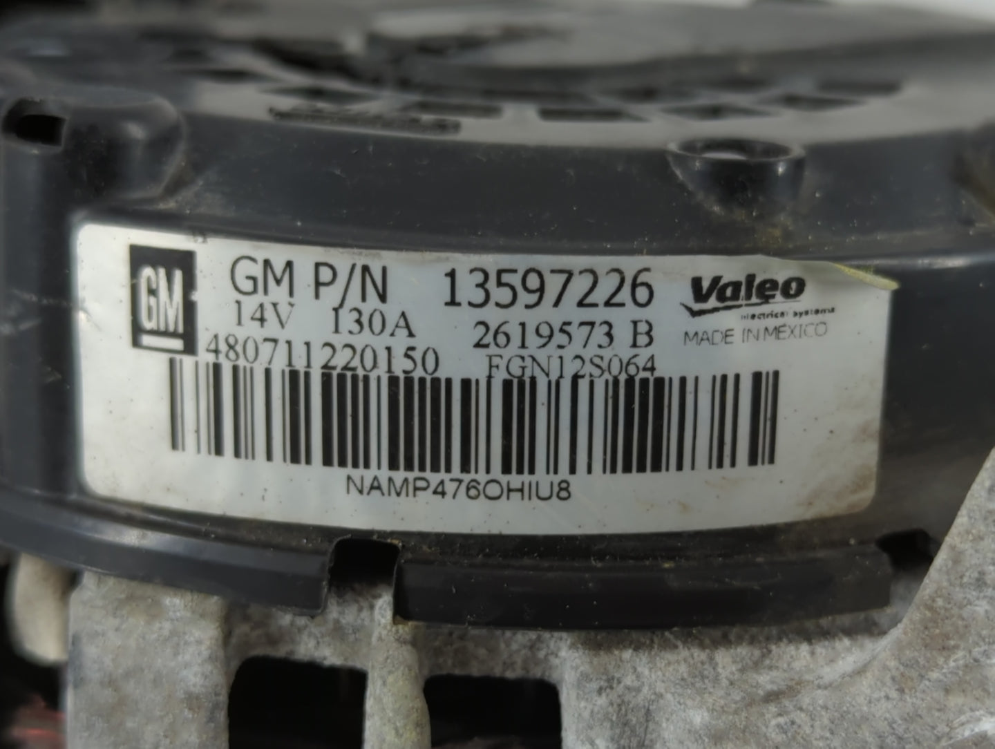 2013-2021 Buick Encore Alternator Replacement Generator Charging Assembly Engine OEM P/N:13597226 Fits OEM Used Auto Parts -
