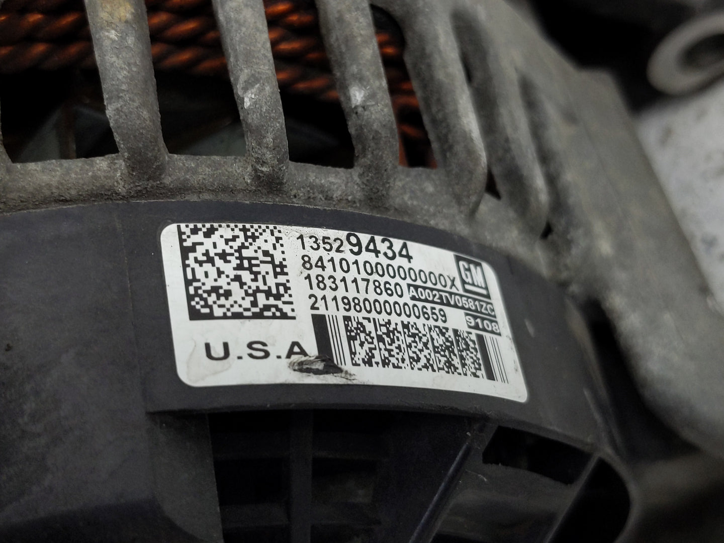 2019 Cadillac Xt4 Alternator Replacement Generator Charging Assembly Engine OEM P/N:13529434 Fits Fits 2020 2021 2022 OEM Us