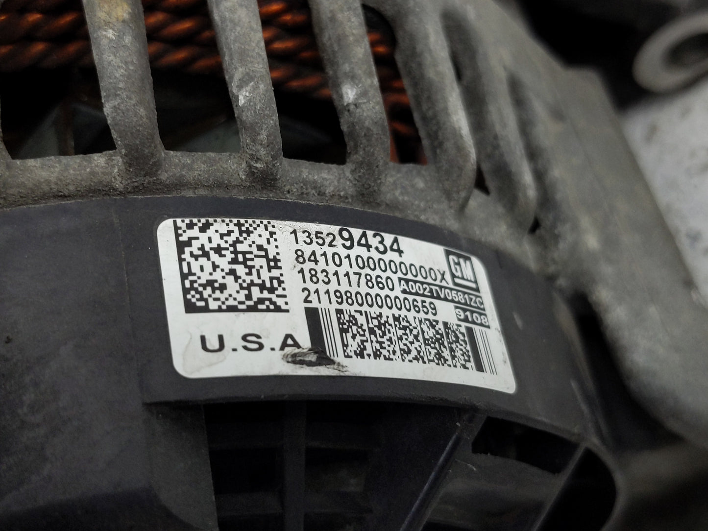 2019 Cadillac Xt4 Alternator Replacement Generator Charging Assembly Engine OEM P/N:13529434 Fits Fits 2020 2021 2022 OEM Us