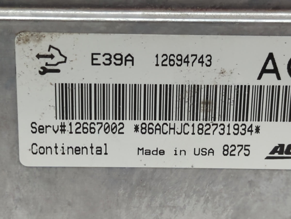 2017-2019 Cadillac Xts PCM Engine Control Computer ECU ECM PCU OEM P/N:12694743 Fits 2017 2018 2019 2020 OEM Used Auto Parts