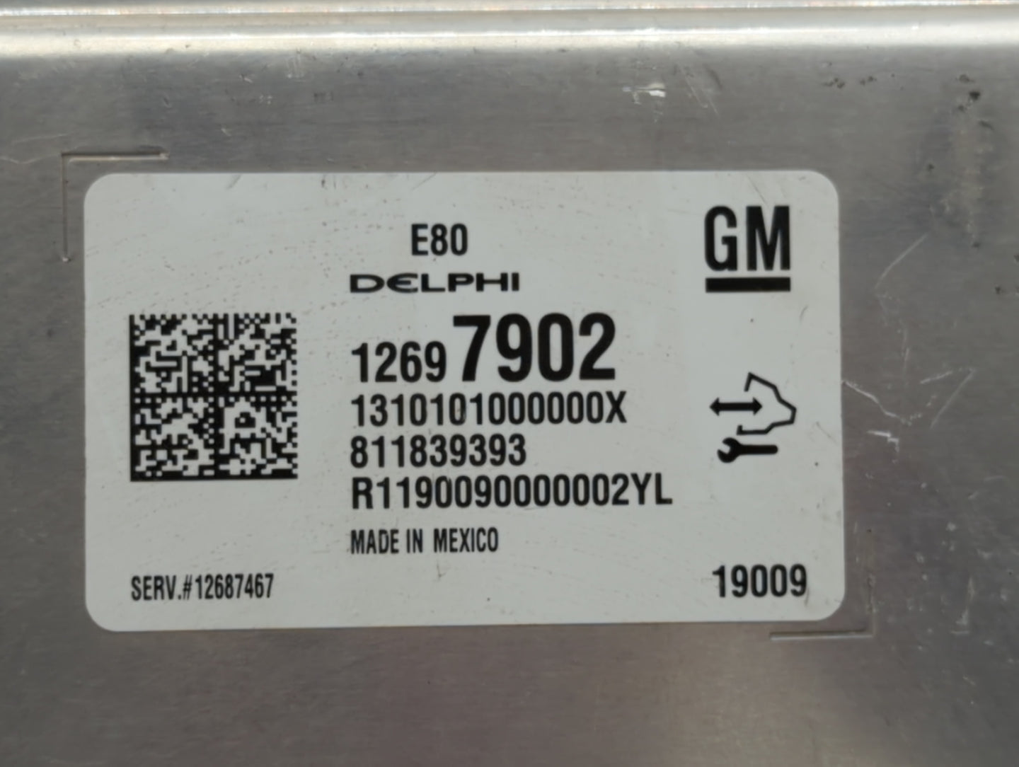 2019 Chevrolet Camaro PCM Engine Control Computer ECU ECM PCU OEM P/N:12697902 12687467, 12669908, 12681528 Fits Fits 2017 2