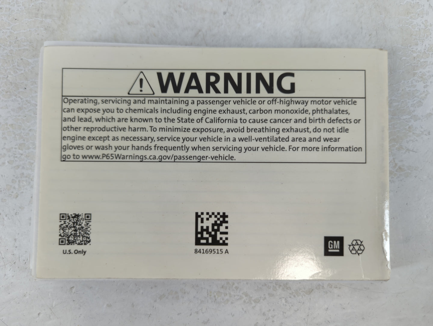 2019 Chevrolet Cruze Owners Manual Book Guide P/N:84169515A OEM Used Auto Parts - Oemusedautoparts1.com