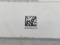 2019 Chevrolet Cruze Owners Manual Book Guide P/N:84169515 A OEM Used Auto Parts - Oemusedautoparts1.com