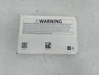 2019 Chevrolet Cruze Owners Manual Book Guide P/N:84169515 A OEM Used Auto Parts - Oemusedautoparts1.com