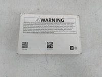 2019 Chevrolet Cruze Owners Manual Book Guide P/N:84169515 A OEM Used Auto Parts - Oemusedautoparts1.com