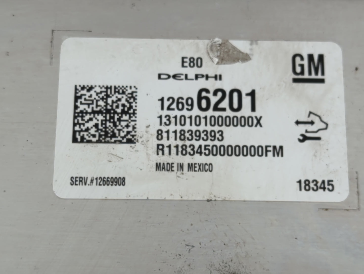 2017-2019 Chevrolet Cruze PCM Engine Control Computer ECU ECM PCU OEM P/N:12696201 Fits Fits 2017 2018 2019 2020 2021 2022 O
