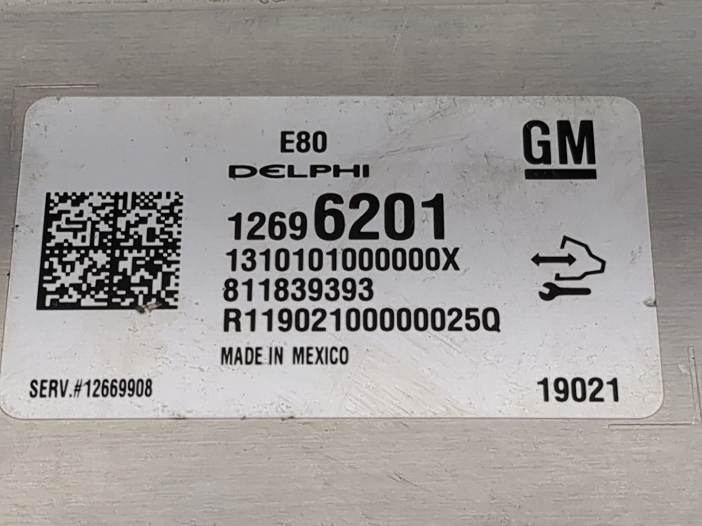 2017-2019 Chevrolet Cruze PCM Engine Control Computer ECU ECM PCU OEM P/N:12696201 12669908 Fits OEM Used Auto Parts - Oemus