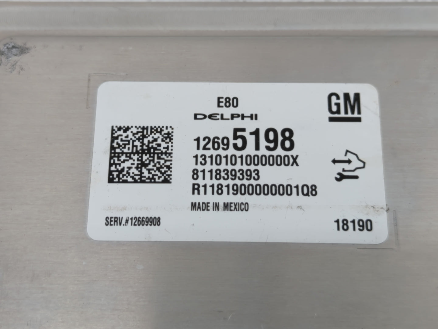 2017-2018 Chevrolet Cruze PCM Engine Control Computer ECU ECM PCU OEM P/N:12669908 12681528 Fits Fits 2017 2018 2019 OEM Use