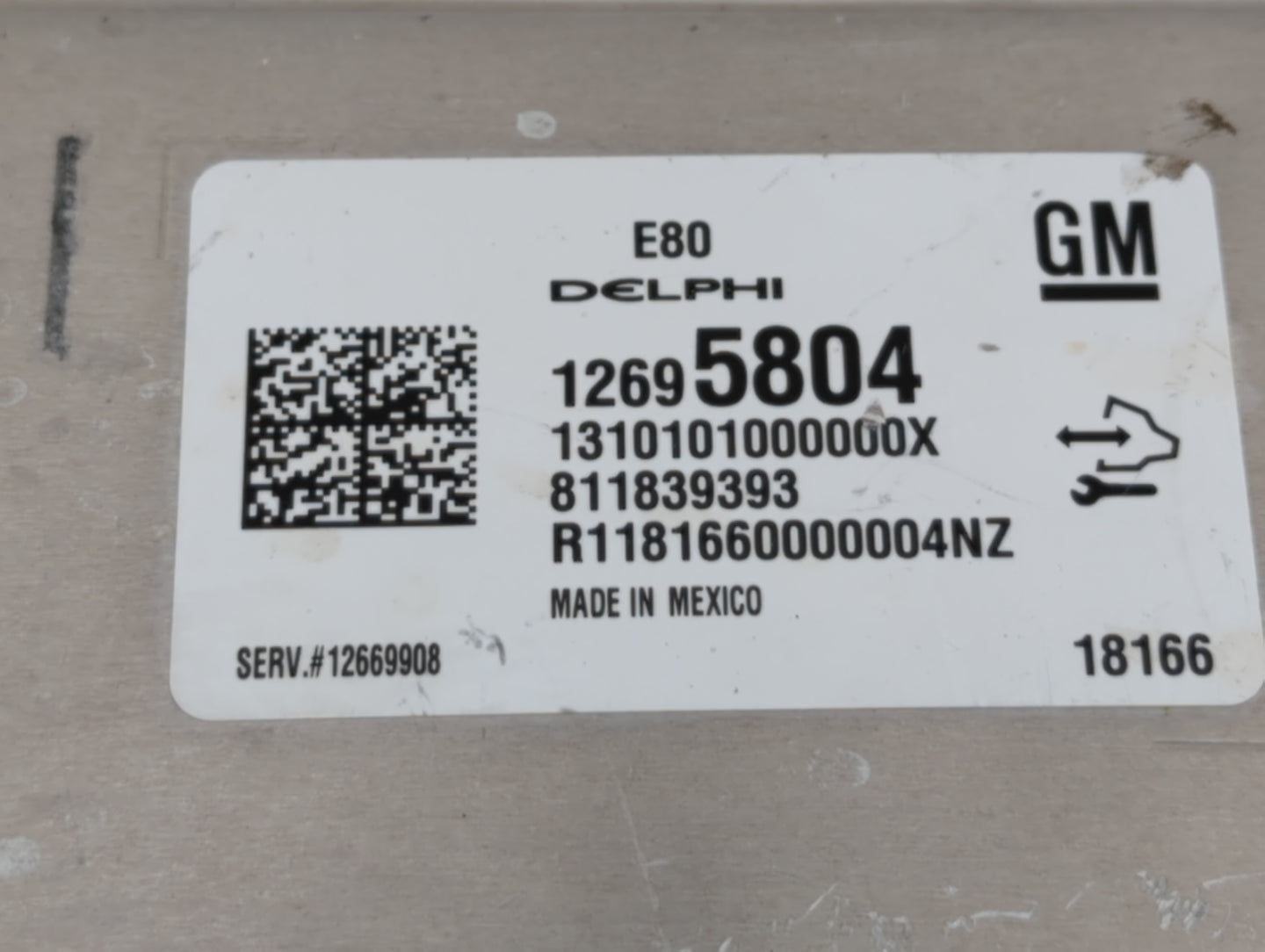 2017-2018 Chevrolet Cruze PCM Engine Control Computer ECU ECM PCU OEM P/N:12669908 12681528 Fits Fits 2017 2018 2019 OEM Use