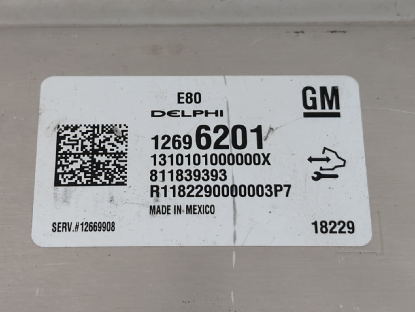 2017-2018 Chevrolet Cruze PCM Engine Control Computer ECU ECM PCU OEM P/N:12669908 12681528 Fits Fits 2017 2018 2019 OEM Use