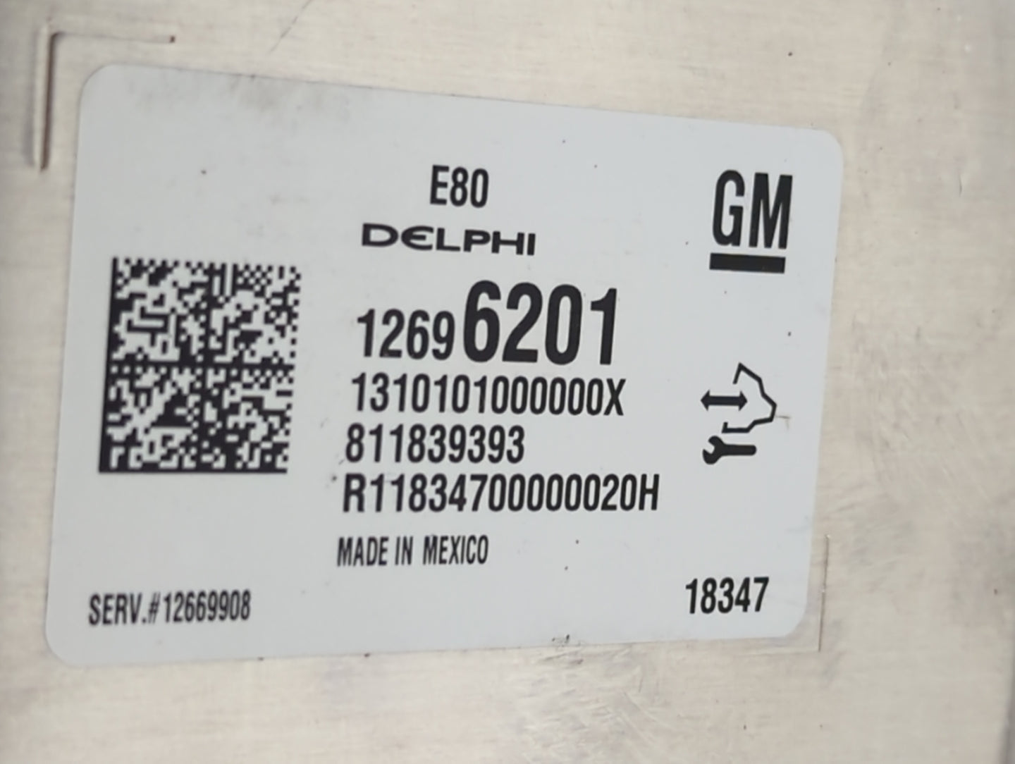 2017-2019 Chevrolet Cruze PCM Engine Control Computer ECU ECM PCU OEM P/N:12696201 Fits Fits 2017 2018 2019 2020 2021 2022 O