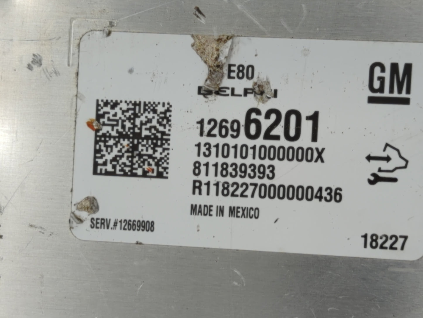 2017-2019 Chevrolet Cruze PCM Engine Control Computer ECU ECM PCU OEM P/N:12696201 Fits Fits 2017 2018 2019 2020 2021 2022 O