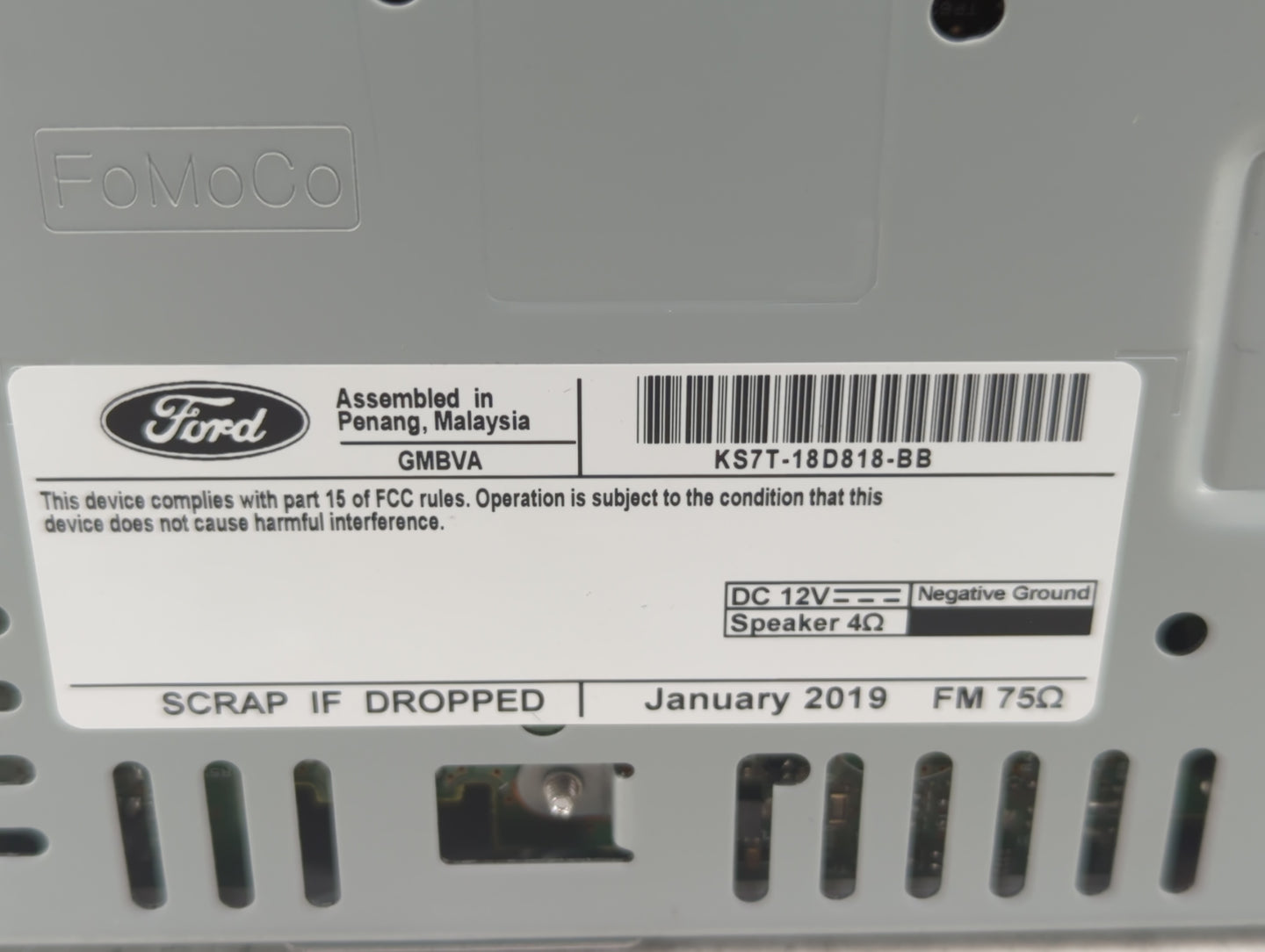 2019 Chevrolet Cruze Radio AM FM Cd Player Receiver Replacement P/N:KS7T-18D818-BB Fits OEM Used Auto Parts - Oemusedautopar