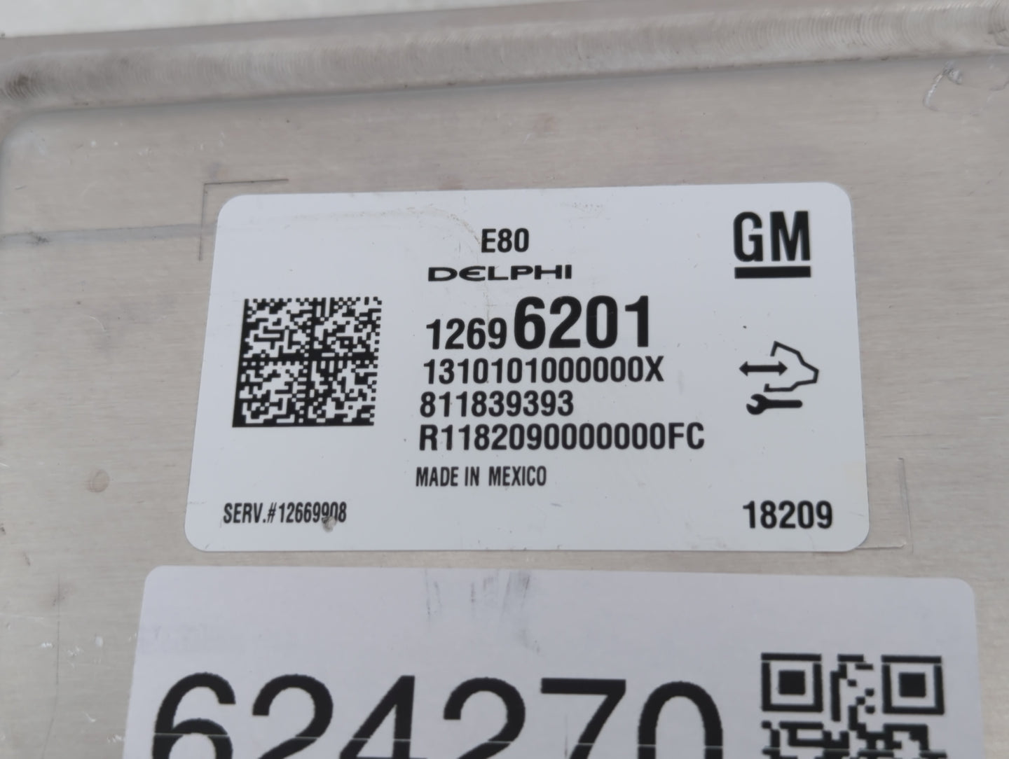 2017-2019 Chevrolet Cruze PCM Engine Control Computer ECU ECM PCU OEM P/N:12696201 Fits Fits 2017 2018 2019 2020 2021 2022 O