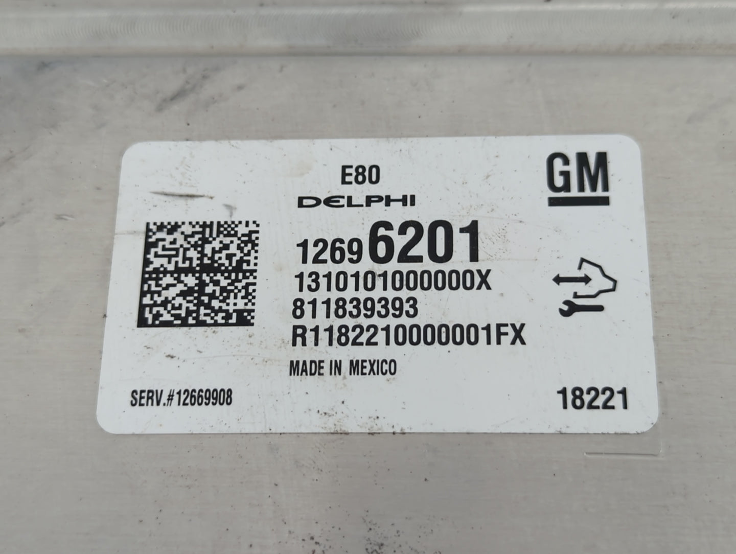 2017-2019 Chevrolet Cruze PCM Engine Control Computer ECU ECM PCU OEM P/N:12696201 Fits Fits 2017 2018 2019 2020 2021 2022 O