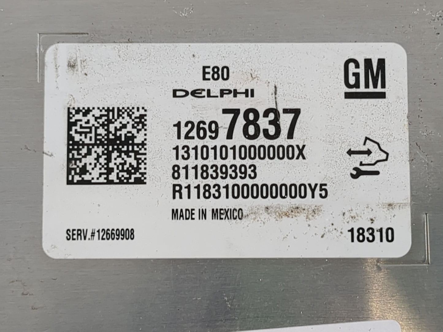 2019 Chevrolet Equinox PCM Engine Control Computer ECU ECM PCU OEM P/N:12697837 Fits Fits 2016 2017 2018 OEM Used Auto Parts