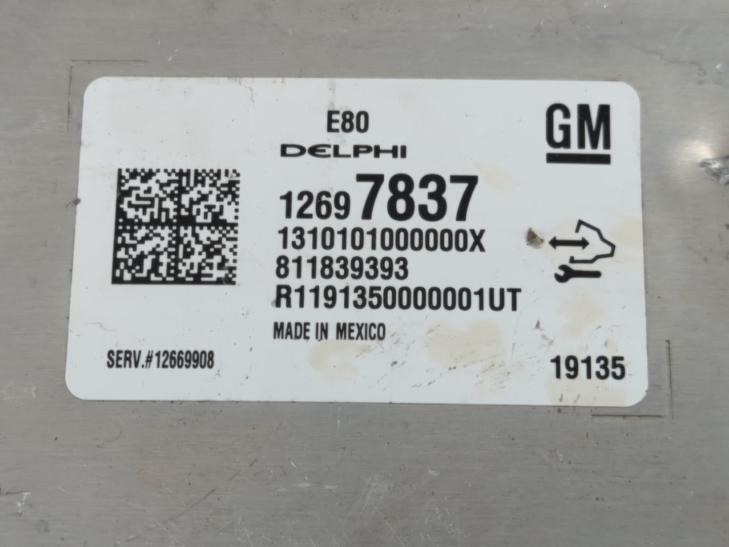 2018-2020 Chevrolet Equinox PCM Engine Control Computer ECU ECM PCU OEM P/N:12697837 12681528 Fits OEM Used Auto Parts - Oem