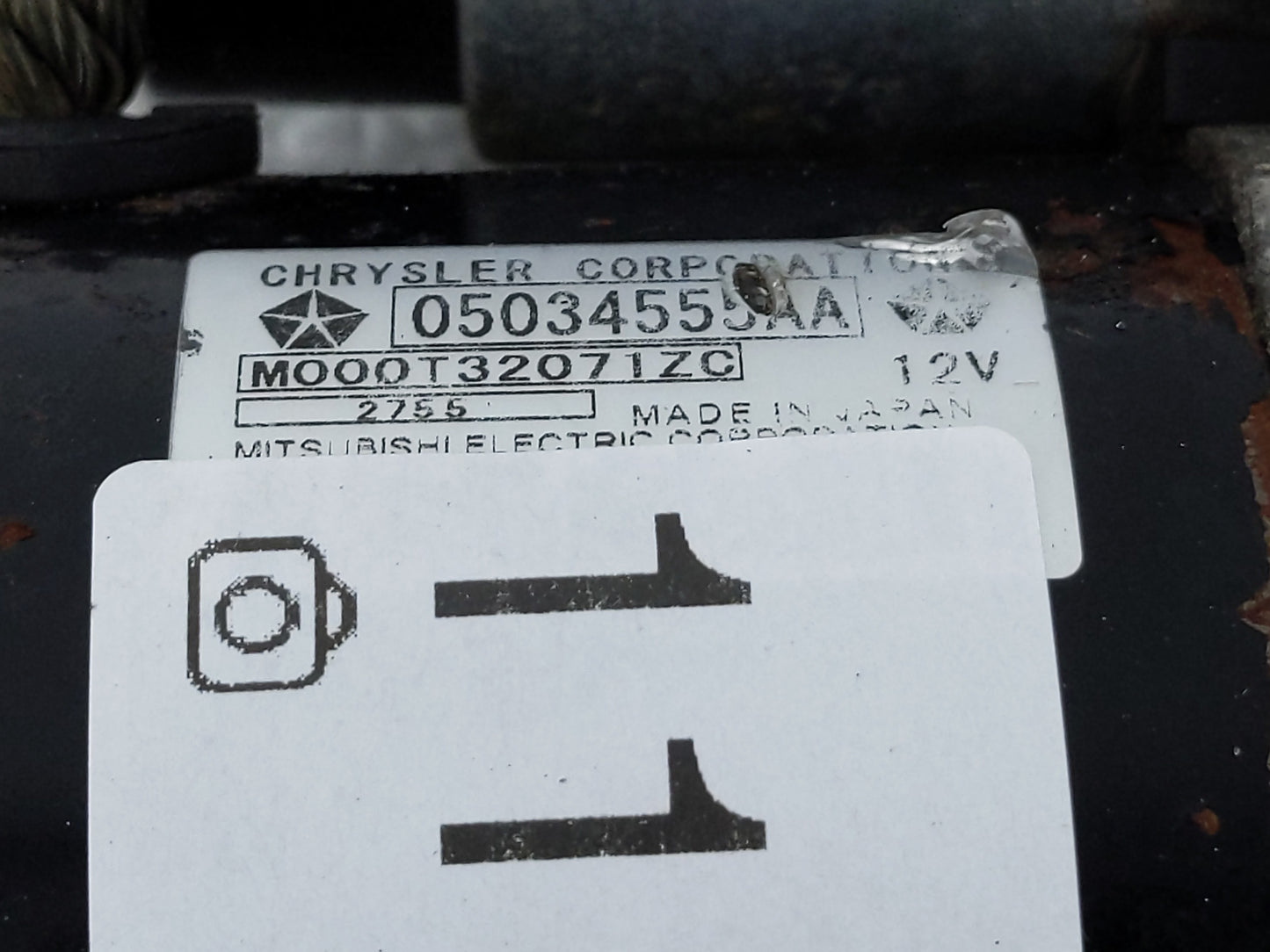 2018-2022 Chevrolet Equinox Car Starter Motor Solenoid OEM P/N:05034555AA Fits Fits 2017 2018 2019 2020 2021 2022 OEM Used A