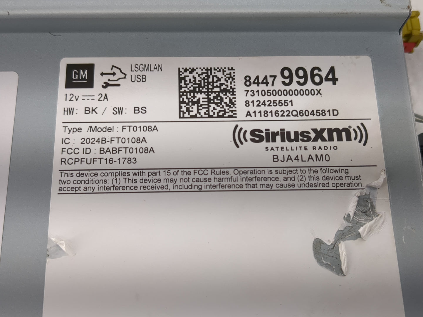2019 Chevrolet Equinox Radio AM FM Cd Player Receiver Replacement P/N:84479964 Fits Fits 2020 2021 OEM Used Auto Parts - Oem
