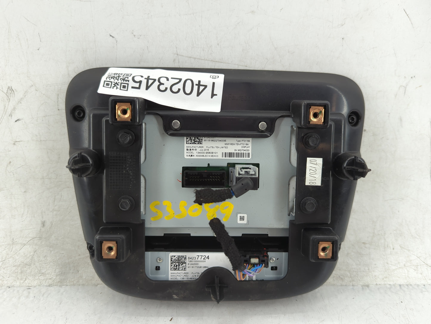 2019-2022 Chevrolet Equinox Radio AM FM Cd Player Receiver Replacement P/N:81245551 84237724 Fits Fits 2018 2019 2020 2021 2