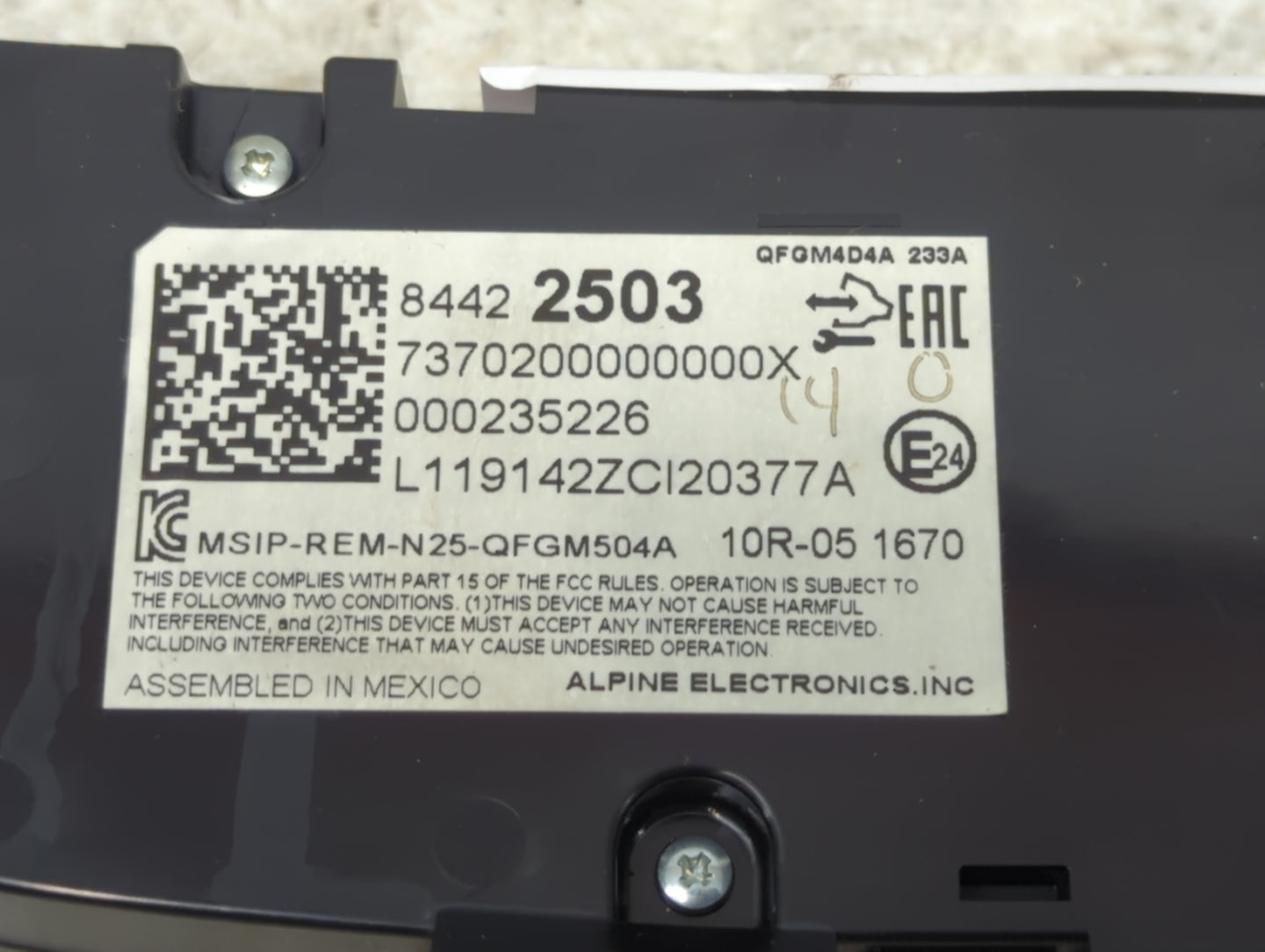 2019 Chevrolet Equinox Climate Control Module Temperature AC/Heater Replacement P/N:84422503 QFGM4D4A, MSIP-REM-N25-QFGM504A