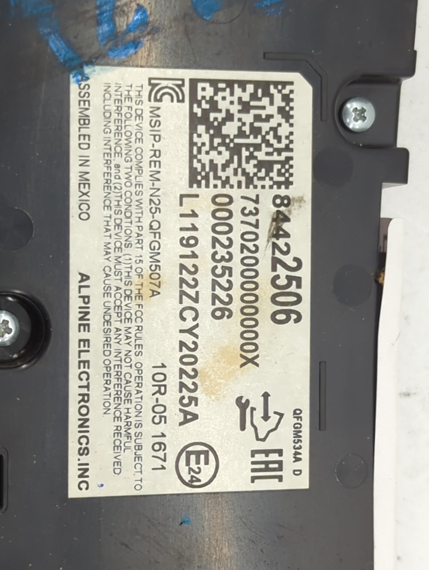 2018-2019 Chevrolet Equinox Climate Control Module Temperature AC/Heater Replacement P/N:84422506 MSIP-REM-N25-QFGM507A Fits