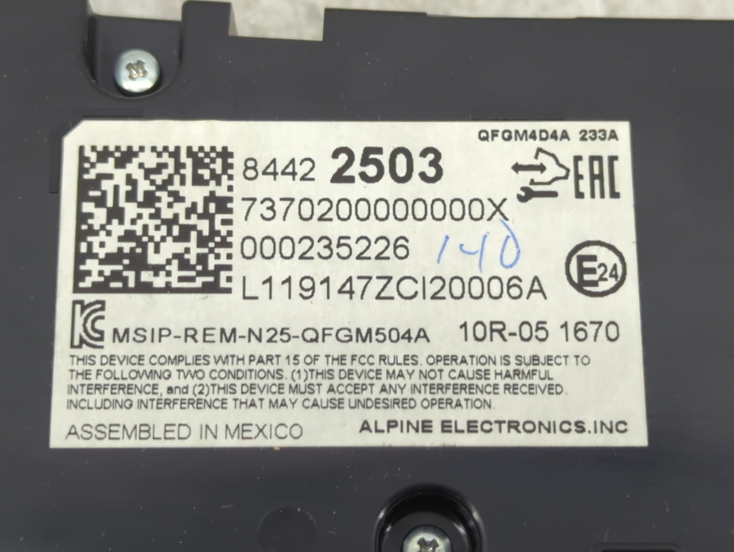 2019-2021 Chevrolet Equinox Climate Control Module Temperature AC/Heater Replacement P/N:84422503 Fits Fits 2019 2020 2021 O