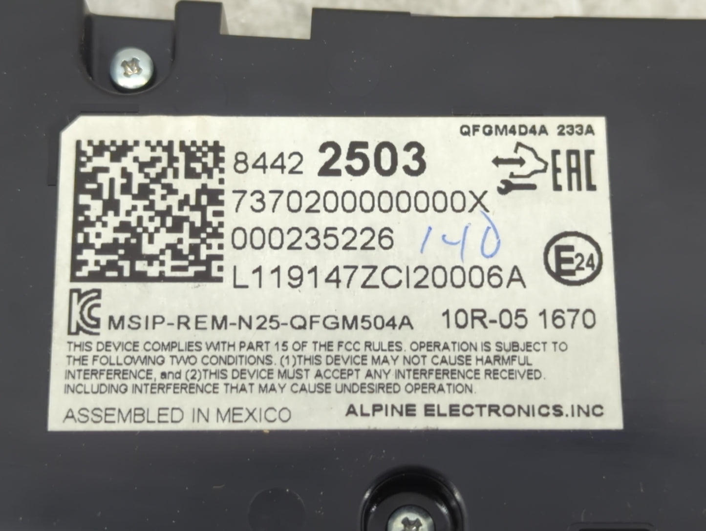 2019-2021 Chevrolet Equinox Climate Control Module Temperature AC/Heater Replacement P/N:84422503 Fits Fits 2019 2020 2021 O