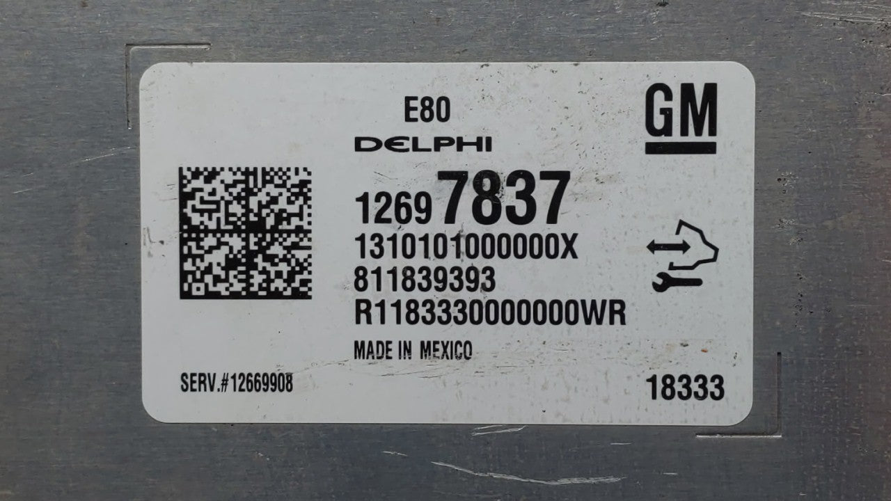 2018-2019 Chevrolet Equinox PCM Engine Control Computer ECU ECM PCU OEM P/N:12676683 12697837, 12700116 Fits Fits 2017 2018 