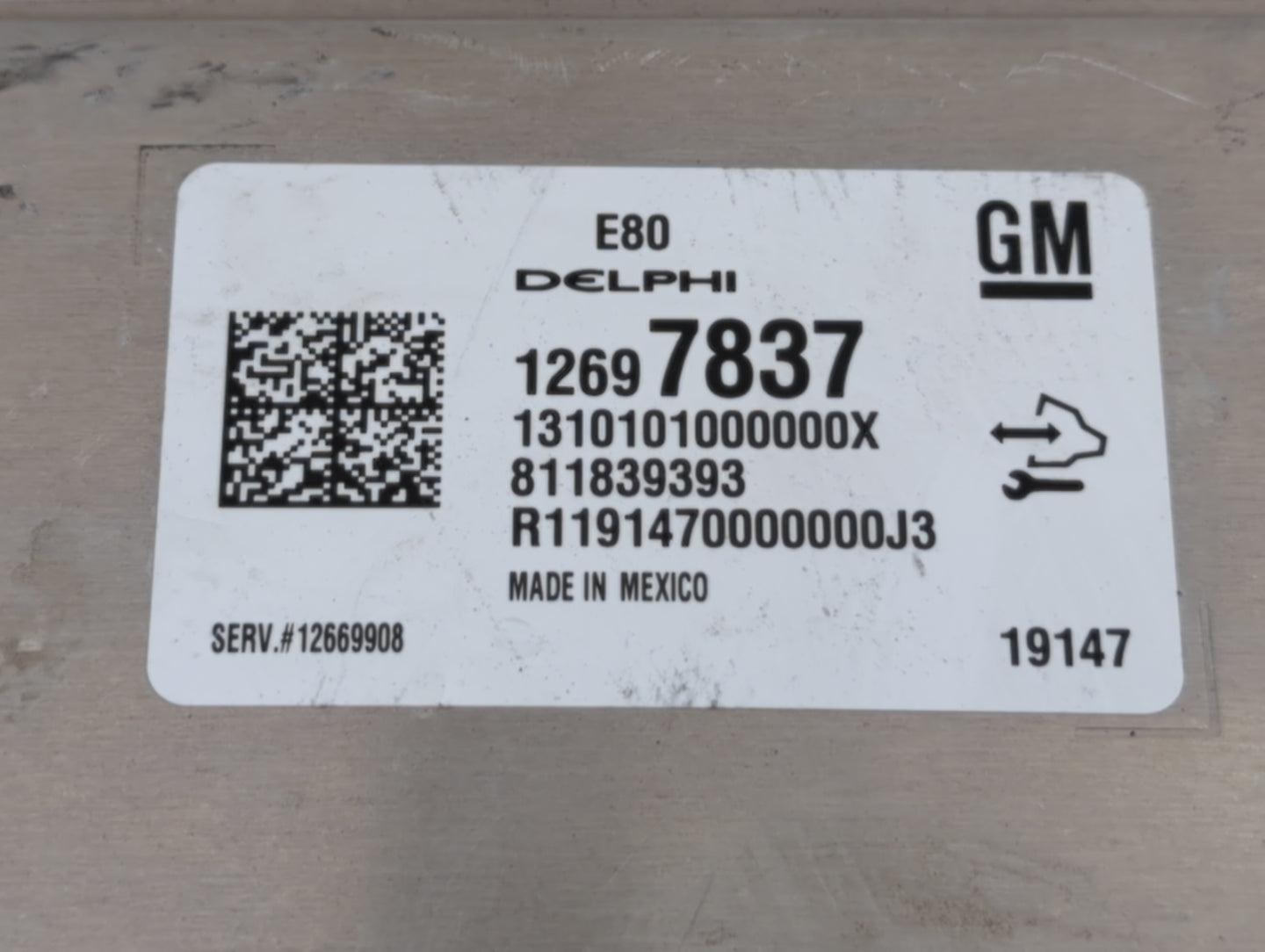 2018-2019 Chevrolet Equinox PCM Engine Control Computer ECU ECM PCU OEM P/N:12692038 12700116, 12669908 Fits Fits 2017 2018 