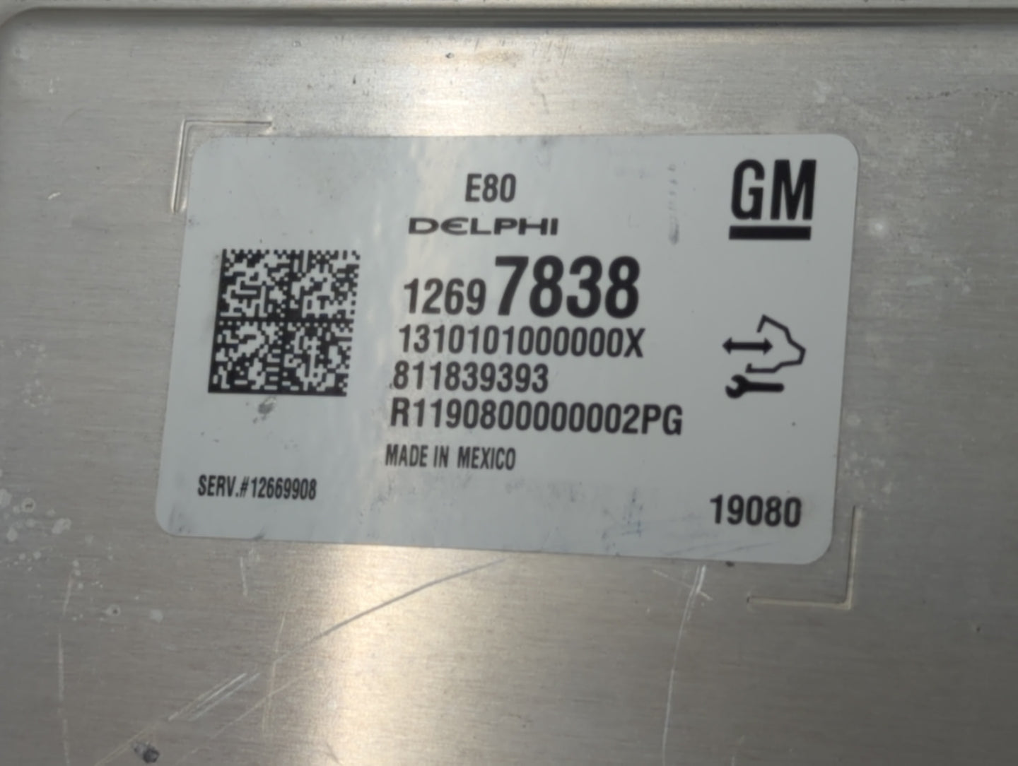 2019 Chevrolet Equinox PCM Engine Control Computer ECU ECM PCU OEM P/N:12697838 12695341, 12695618, 12699666 Fits OEM Used A