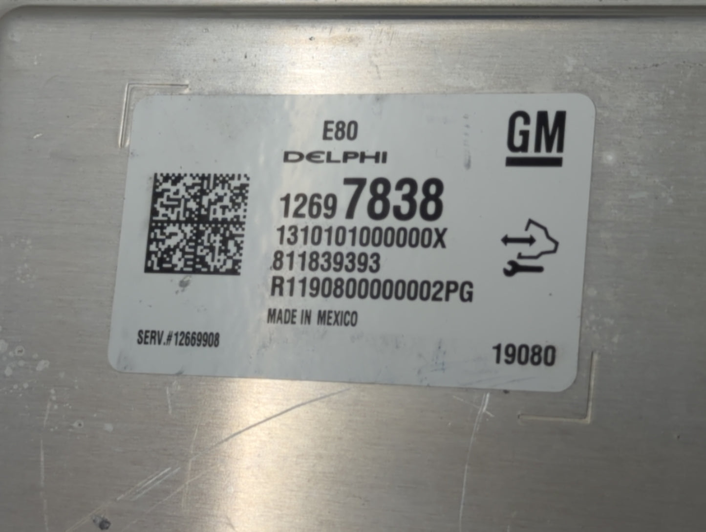 2019 Chevrolet Equinox PCM Engine Control Computer ECU ECM PCU OEM P/N:12697838 12695341, 12695618, 12699666 Fits OEM Used A