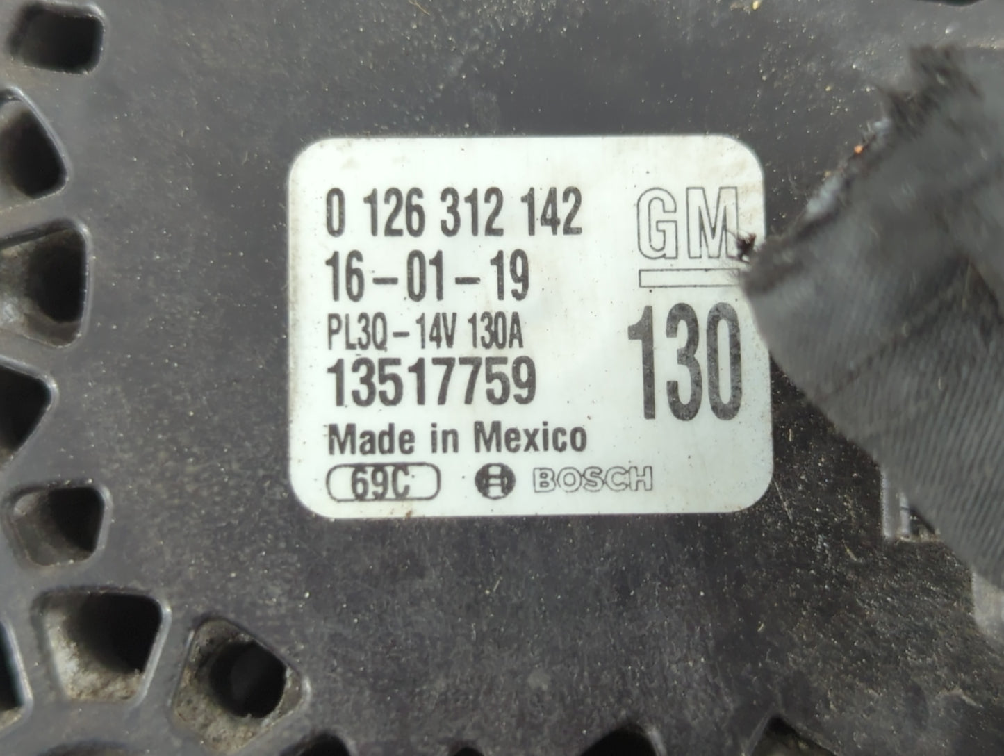 2018-2022 Chevrolet Equinox Alternator Replacement Generator Charging Assembly Engine OEM P/N:0 126 312 142 Fits OEM Used Au