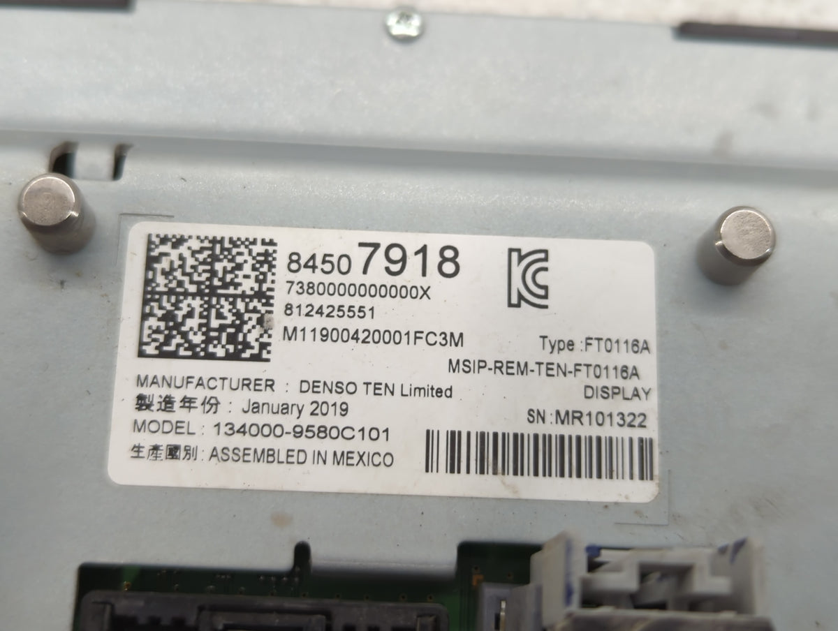 2019-2019 Chevrolet Equinox Information Radio Display Screen 748278 - Oemusedautoparts1.com